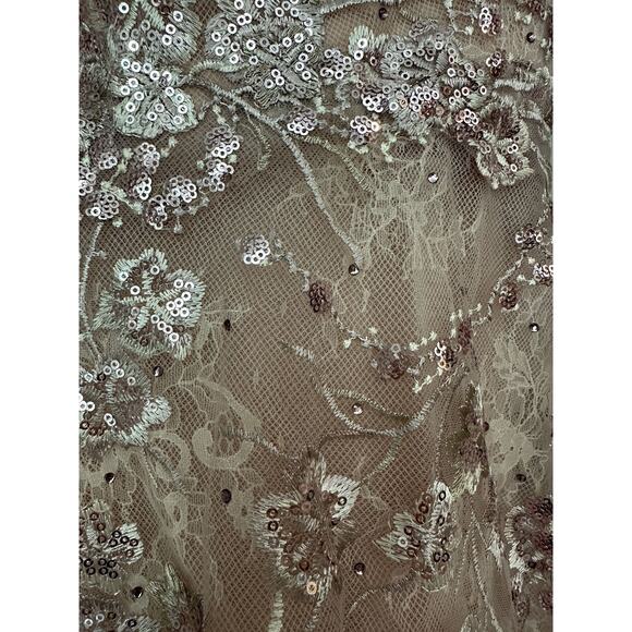 NWT MAC DUGGAL Pink Long Sleeves Sequin Embroidery Evening Dress 67501 Size 2 - Picture 4 of 9